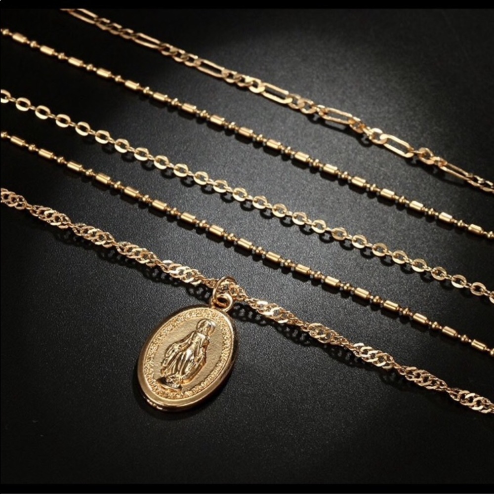 Multi layer Choker Necklace - Picture 2 of 3